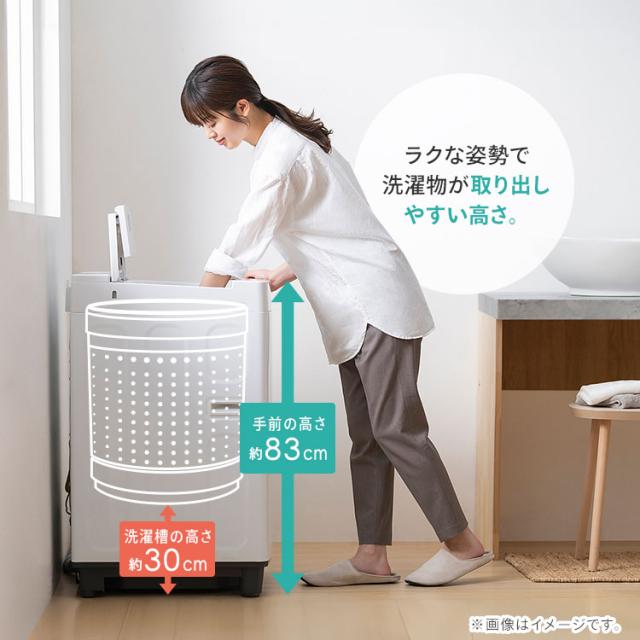 洗濯機 6kg 縦 コンパクト 小型 ひとり暮らし 単身赴任 新生活 シンプル 幅56.7cm 奥行54.9cm 高さ89.3cm 省スペース タイマー 節水 節電 部屋干し アイリスオーヤマ 送料無料_6