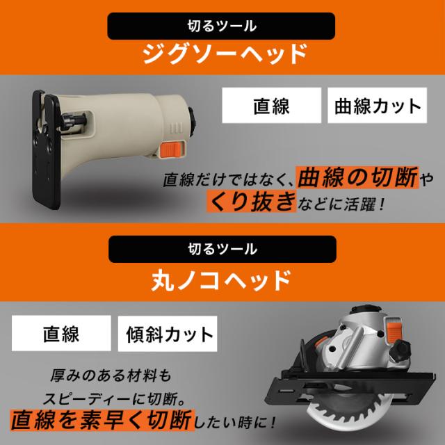 ＼オプション豊富／ インパクトドライバー マルチツールセット 電動工具 充電式 本体 10.8Vマルチギア バッテリー付き ビット付き PJM10INS アイリスオーヤマ *