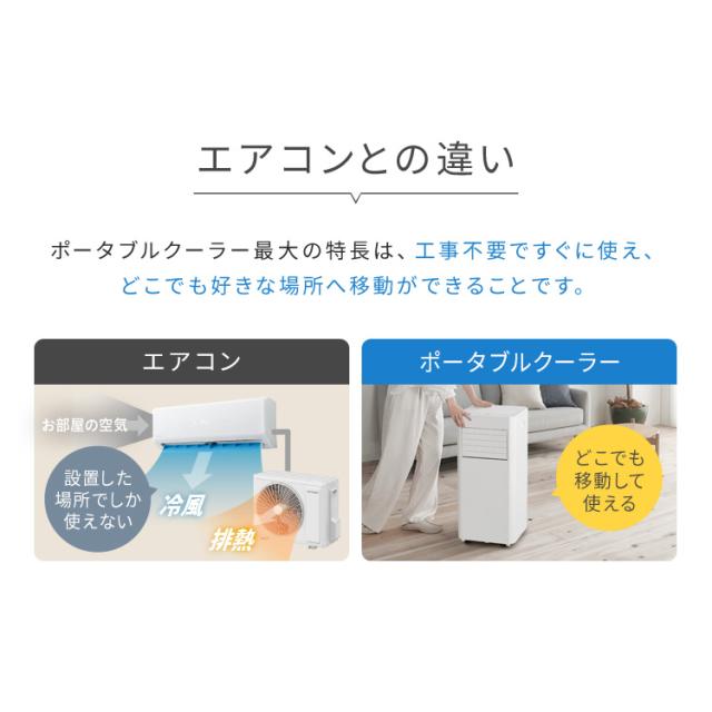 【工事不要】 スポットクーラー アイリスオーヤマ ポータブルクーラー 7〜10畳 スポットエアコン 移動式エアコン ハイパワーモデル コンパクト 窓パネル付 補助鍵 室外機なし 2.8kW ポータブルエアコン IPP-2825U *