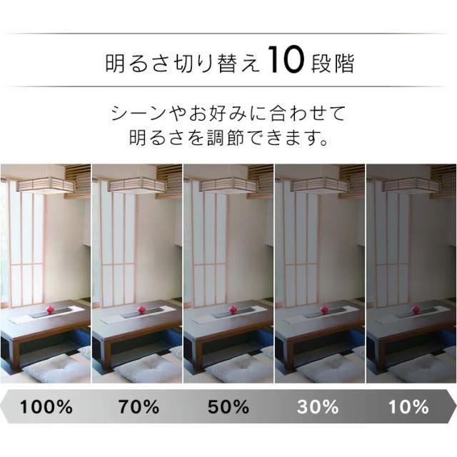 ペンダントライト led 12畳 和風 照明 おしゃれ 上下 調光 リモコン付き 和室 吊り下げ 照明器具 ライト シンプル 天井 紐 プルスイッチ PL12D-J2 アイリスオーヤマ *_9