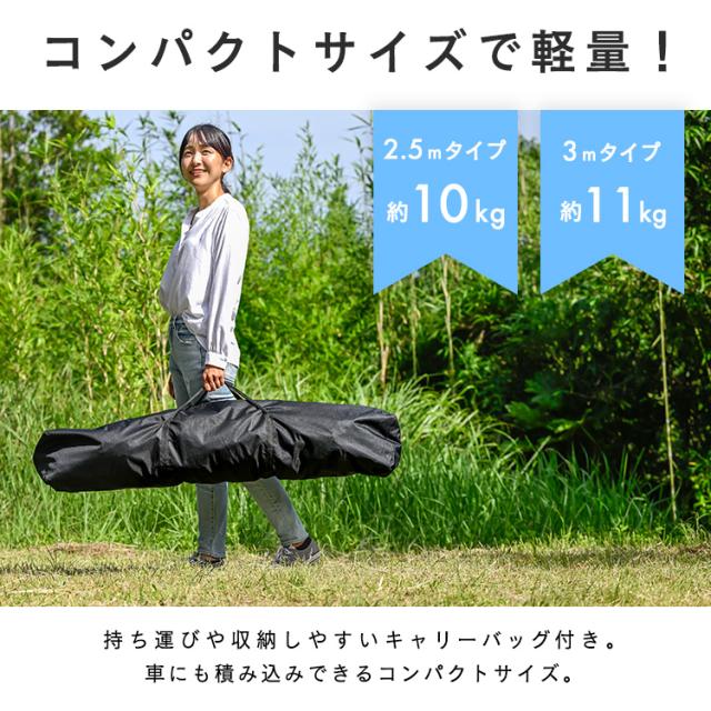 テント アウトドア 幅2.5m タープテント 2.5×2.5m TP-250 全4色 大型 日よけ UVカット 耐水 収納バッグ付き 頑丈 フルクローズ ワイド コンパクト 海 川 フェス 公園 庭 送料無料