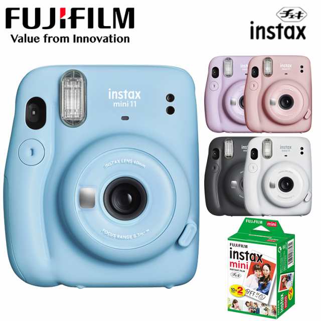 カメラ チェキカメラ 本体 フィルムセット チェキ チェキフィルム 富士フィルム おしゃれ かわいい Instax Mini11 フィルム10 2セットの通販はau Pay マーケット ウエノ電器 Au Payマーケット店