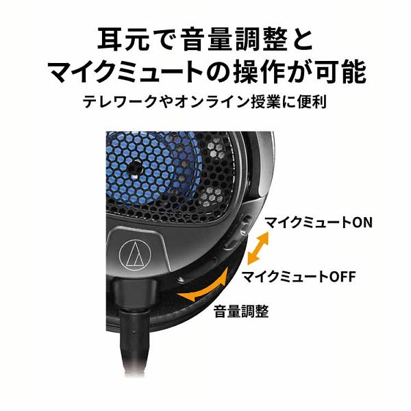 ゲーミングヘッドセット ATH-GDL3 全2色 ヘッドホン ヘッドセット ゲーム用 臨場感 軽量 マイク取外し可 開放型 テレワーク オンライン授業 オーディオテクニカ 送料無料_4