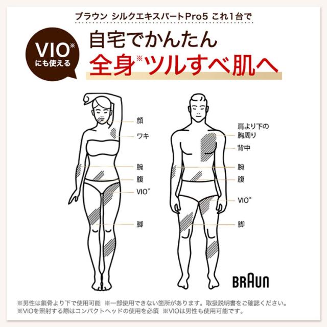 ブラウン 脱毛器 光脱毛 BRAUN 光美容器 シルクエキスパート PL-5137 ブラウン 脱毛器 光脱毛 家庭用 光脱毛器 ムダ毛処理 光美容器 シルクエキスパート ムダ毛ケア 顔 VIO Pro5 BRAUN Braun 送料無料_8