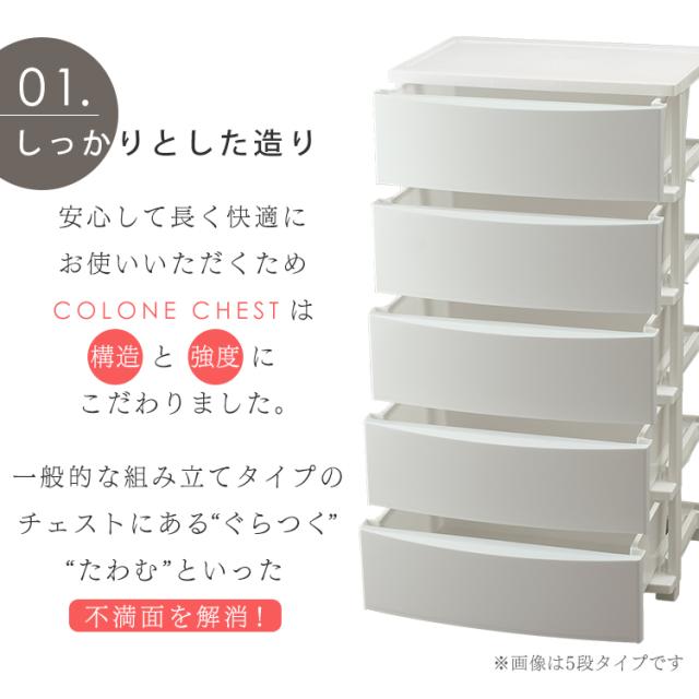 チェスト コロネチェスト 幅53cm 5段 CLN-545 アイリスオーヤマ 衣類収納 タンス 片付け リビング 衣類ケース 収納 コロネ シンプル かわいい パステルカラー 送料無料