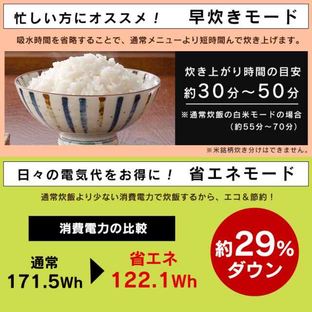 1000円OFFｸｰﾎﾟﾝ有り！／ 炊飯器 3合 IH アイリスオーヤマ 分離式量り