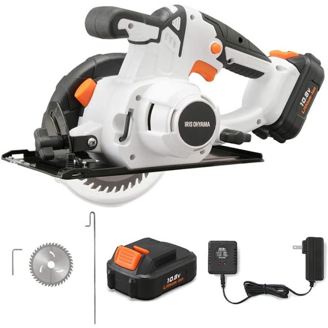 丸のこ 充電式丸のこ 10.8V JSC125 アイリスオーヤマ コードレス 工具 電動 軽量 家庭用 充電式工具 充電式 電動工具 DIY 送料無料_1