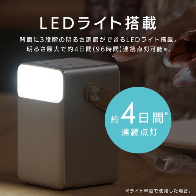 バッテリーステーション コンパクト 小型 軽量 32000mAh USB type-C 防塵 防水 パソコン 充電可 LEDライト 防災グッズ 停電対策 アウトドア 持ち運び バッテリー充電器 ポータブル電源 モバイルバッテリー 大容量 ミニ IBT-A32100-W アイリスオーヤマ * 送料無料_10