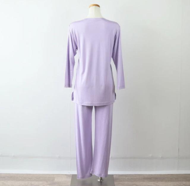 シルク100% 絹 シルク パジャマ レディース 長袖 100% シルクニット