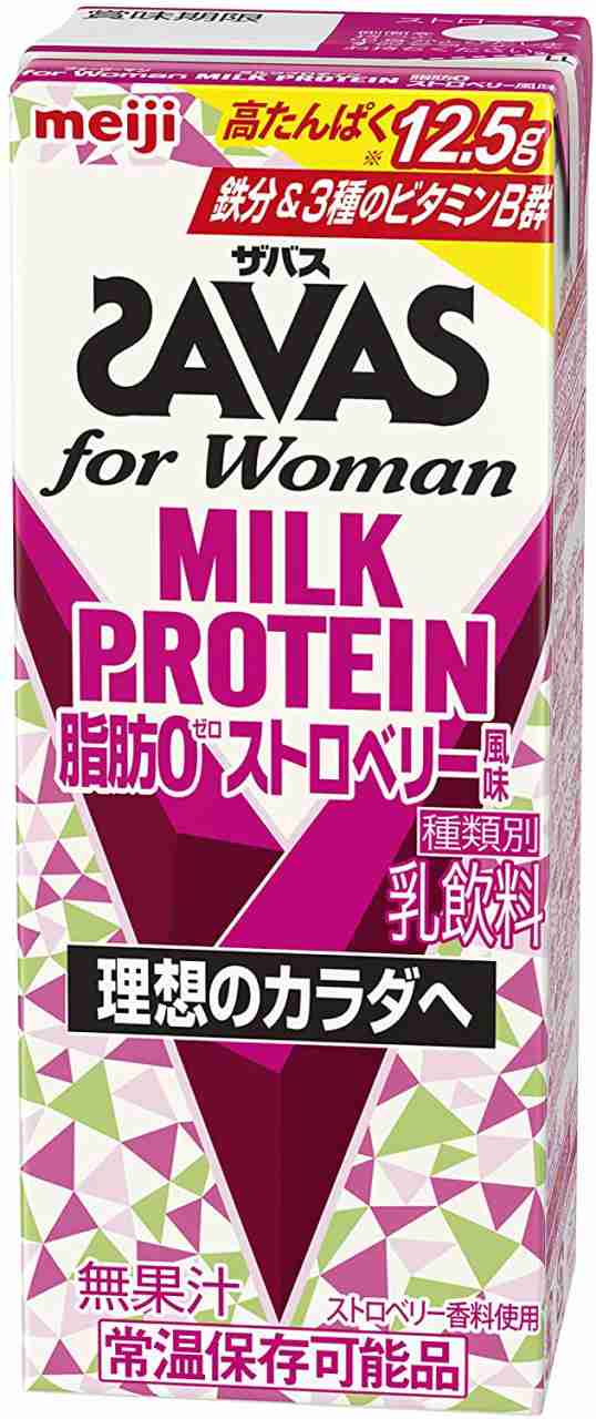 明治 ザバス for Woman ストロベリー風味 SAVAS MILK PROTEIN 脂肪0