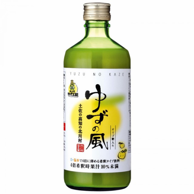 北川村ゆず王国　ゆずドリンク　ゆずの風　500ml　6本セット　 11003