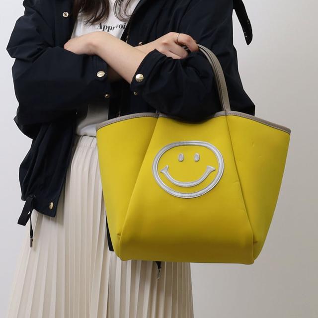 COOCO　SMILEYダイバー素材トートバッグ/にこちゃん/スマイル　7カラーの通販は 5,995円