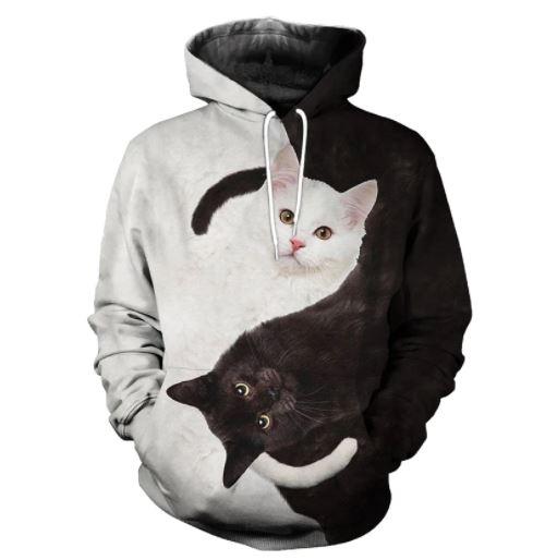 送料無料】猫 猫柄 パーカー おもしろ レディース かわいい プル 