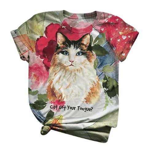 送料無料 猫 猫柄 かわいい Tシャツ プリント おしゃれ レディース イラスト ねこ ネコ グッズ 雑貨 ファッションの通販はau Pay マーケット セレクトショップ はしもと