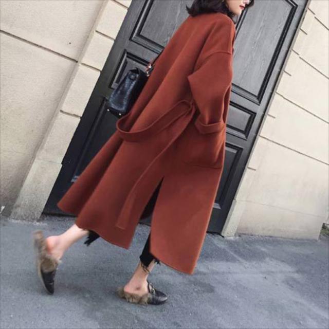 襟付き ワンカラー シンプル 人気 ゆったり ウエストリボン きちんと感 大人可愛い アウター コートの通販はau Pay マーケット 森のあらいぐま