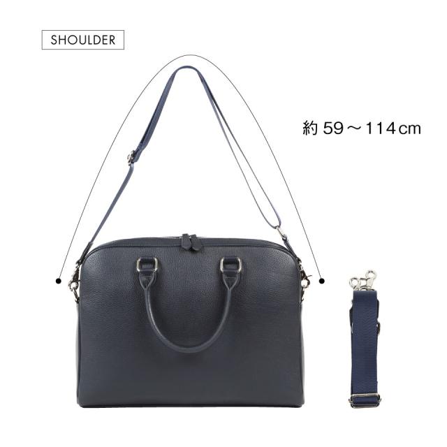 MURA】ブリーフケース 薄型 ダブルジッパー 本革 シュリンクレザー