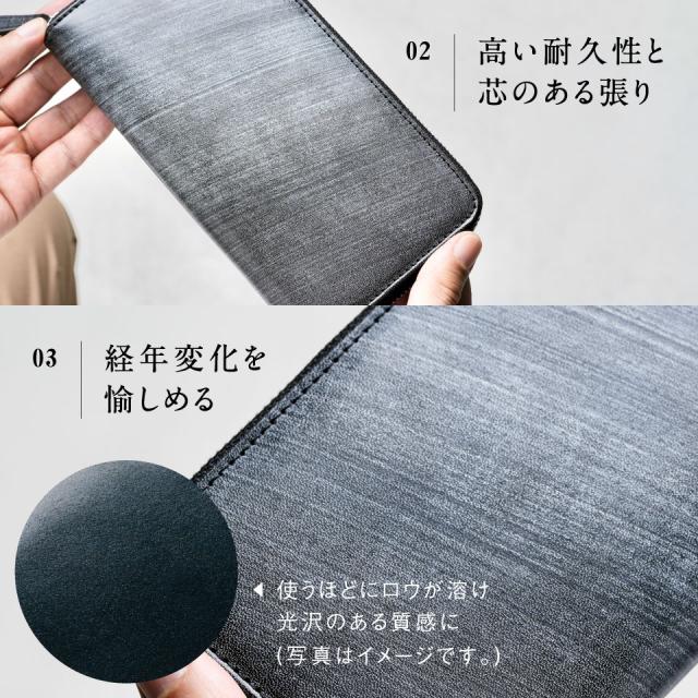 ブライドルイタリアンレザー YKKラウンドファスナー スキミング防止 長財布_11