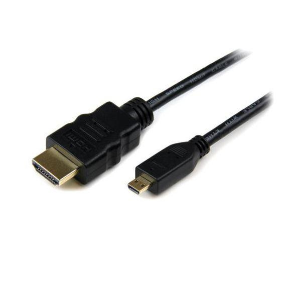 （まとめ） StarTech.com マイクロHDMI-HDMI1.4変換ケーブル 2m ブラック HDADMM2M 1本 〔×3セット〕〔代引不可〕