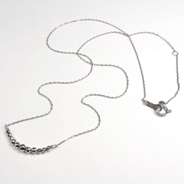 Pt850 プラチナ ネックレス ミラーボールグラデーション アールライングラデーション4033【ギフトラッピング済み】【送料無料】_4