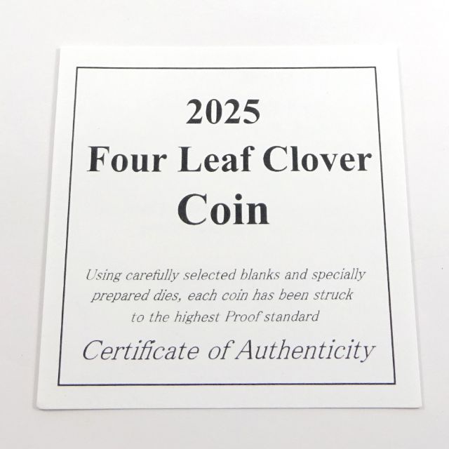 純金貨(K24) 四つ葉のクローバー1/30ozコイン2025年 世界1000枚限定！ロイヤルミント（英国王立造幣局）製造クック・アイランズ政府発行_3