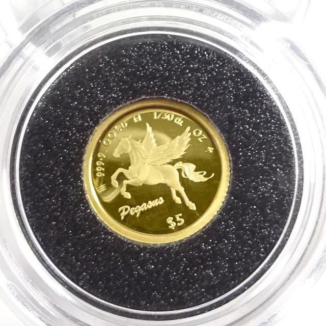 純金コインK24 ペガサス金貨 1/30オンス ＄5 2024年製 裏面チャールズ国王【ギフトラッピング済み】【送料無料】【レディース,激安,特価,通販】