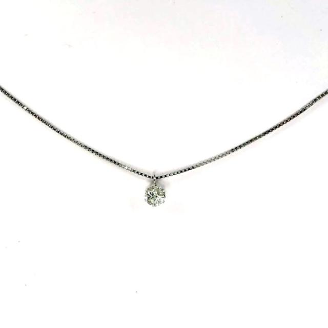 ダイヤモンドネックレス一粒 ペンダント天然ダイヤモンド0.2ct / I-1〜SI2 SILVER925 太チェーン40-45cmベネチアン【送料無料】_1