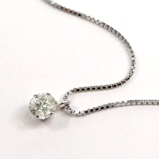 ダイヤモンドネックレス一粒 ペンダント天然ダイヤモンド0.2ct / I-1〜SI2 SILVER925 太チェーン40-45cmベネチアン【送料無料】_2