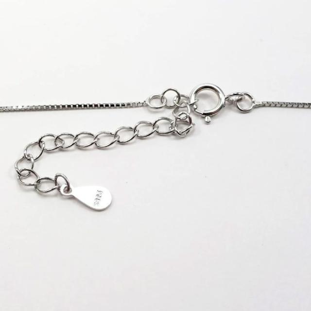 ダイヤモンドネックレス一粒 ペンダント天然ダイヤモンド0.2ct / I-1〜SI2 SILVER925 太チェーン40-45cmベネチアン【送料無料】_4