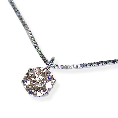 プラチナ ダイヤモンドネックレス ペンダント/ 0.4ct鑑別書カード付 【誕生石４月】4069の通販は 32,370円