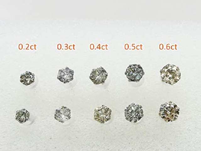 PT プラチナダイヤピアス 天然ダイヤモンド 0.2～0.6ct 選択スタッド 