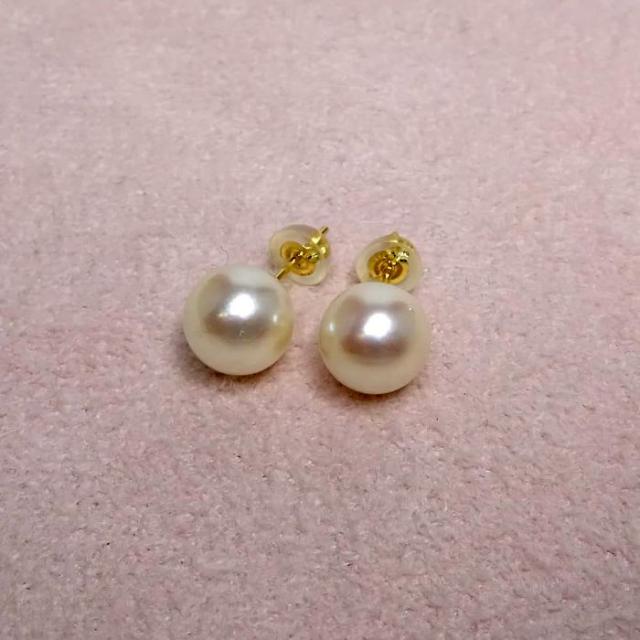 アコヤ本真珠ピアス 18金枠 18金キャッチ スタッドパール 鑑別書付 S8240【ギフトラッピング済み】【6月誕生石真珠】_3
