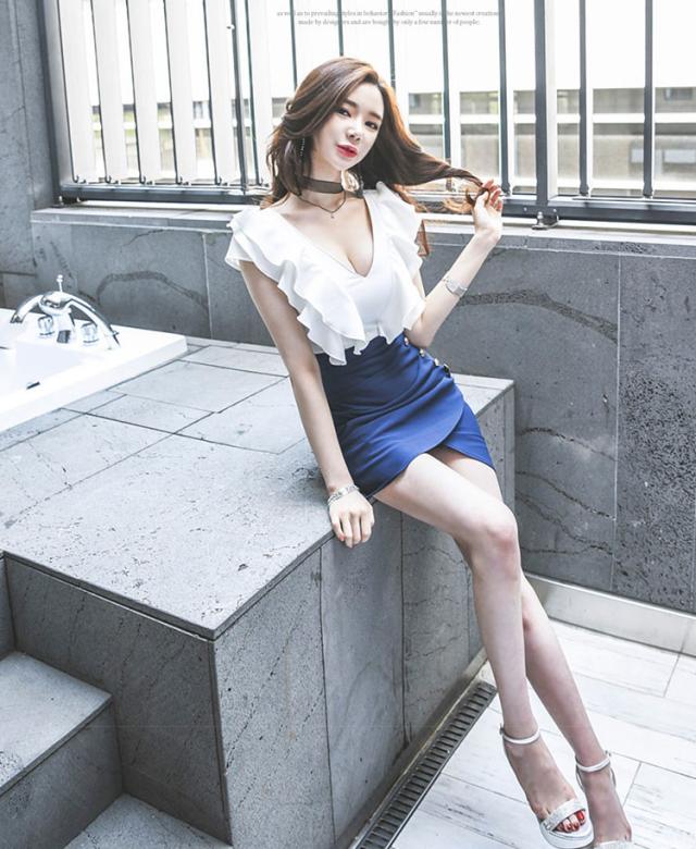 ビジネスワンピースタイトワンピースお呼ばれセクシーｖネックパーティードレス膝丈スリットワンピース大きいサイズ通勤の通販はau Pay マーケット Champs Elysees