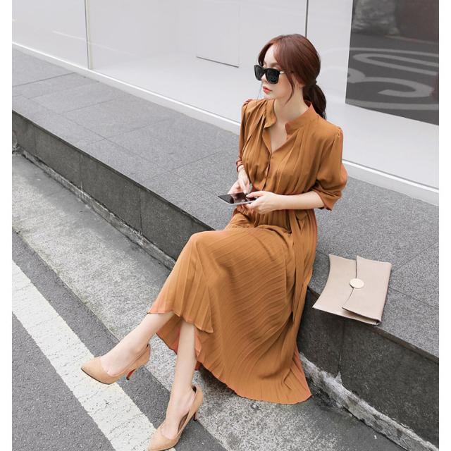 ワンピース大きいサイズレディース お呼ばれワンピビジネスフォーマル韓国風 プリーツおしゃれ可愛い着痩せ通勤通学代30代40代上品の通販はau Pay マーケット Champs Elysees