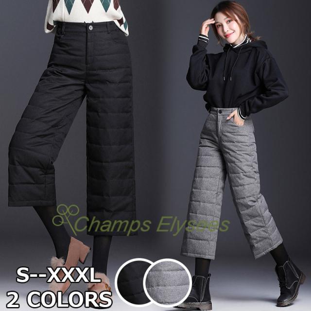 ダウンパンツ レディース大きいサイズ 中綿パンツ 厚手 黒ダウンパンツ ズボン 防寒 ボトムス あっかたパンツ 秋冬 代 50代の通販はau Pay マーケット Champs Elysees