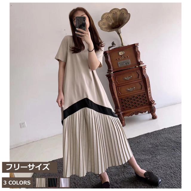 ワンピースお呼ばれワンピース大きいサイズミモレ丈ワンピースレディースストライプ柄プリーツ 半袖婦人服夏物カジュアルゆったり通勤服の通販はau Pay マーケット Champs Elysees
