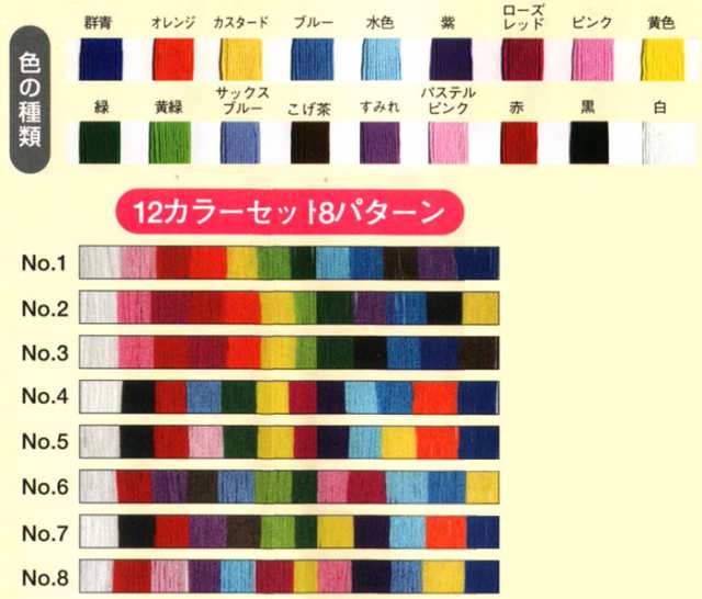 Skill カラフル刺繍糸 12色セット スキー Ky ミサンガ糸 刺しゅう糸の通販はau Pay マーケット 毛糸蔵かんざわ