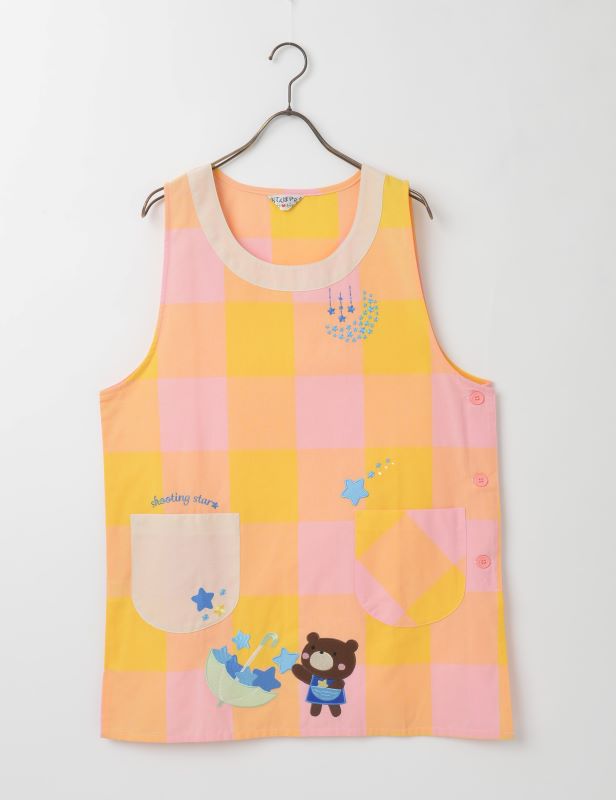 おしゃれキャラクターエプロン おてんばママ 流れ星くまキッチン Nw 791 保育士 幼稚園 学校 先生 実習 イベント かわいい ママ の通販はau Pay マーケット 桃山富子の店