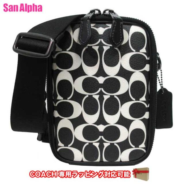 コーチ バッグ ショルダーバッグ COACH シグネチャー スタントン クロスボディ 斜め掛け CP193 QBL77 (ブラック×チョーク) アウトレット メンズの通販は