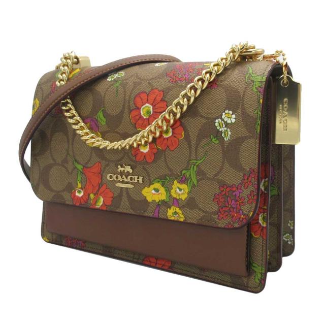 コーチ バッグ ショルダー COACH フローラル プリント エライザ スモール フラップ クロスボディ ミニ バッグ CR183 SV/IO(ベージュ系×マルチカラー) アウトレット レディース