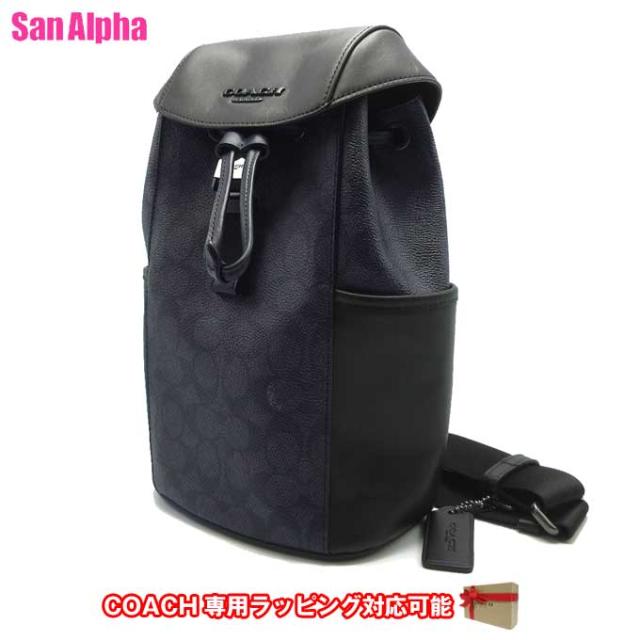 コーチ バッグ ショルダーバッグ COACH レーサー パック シグネチャー レザー ボディバッグ 斜め掛け CT712 QBMI5 (チャコール×ブラック) アウトレット メンズの通販は