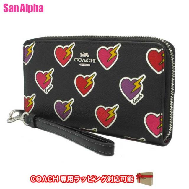 コーチ COACH 長財布 財布 ロング ジップ ストラップ付き ラウンドファスナー 新品 財布F76971 x042 COACH コーチ 長財布 ロング ジップ アラウンド ウォレットストラップ付き