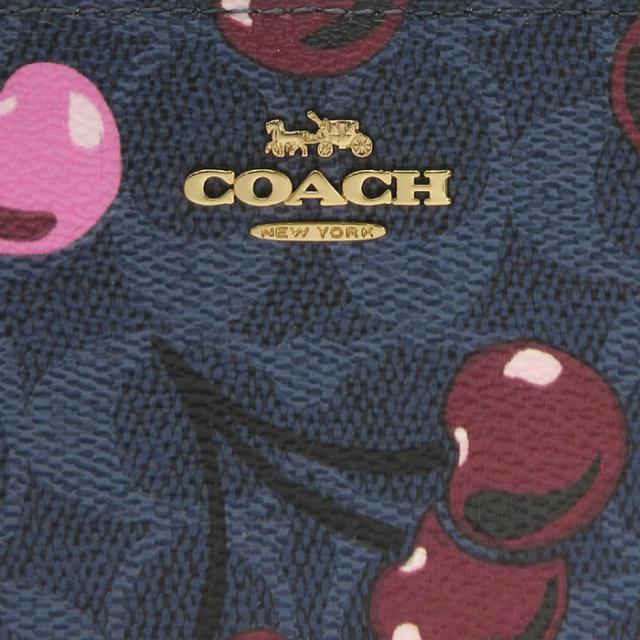 コーチ 財布 長財布 COACH シグネチャー キャンバス チェリー プリント