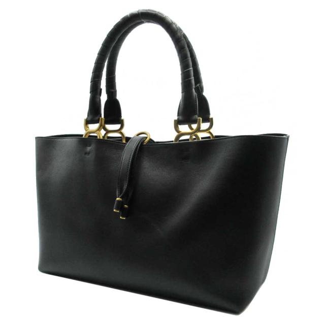 ブラック トートバッグ 本革 chloe