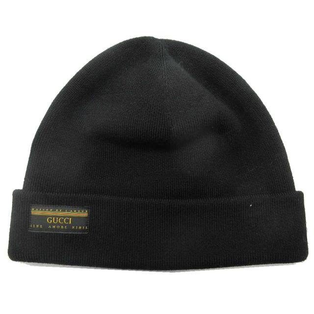 グッチ 帽子 ニット帽 GUCCI ウール ロゴ ニットキャップ【 M