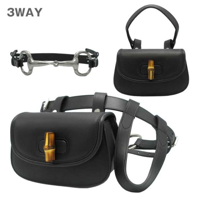 グッチ バッグ ショルダーバッグ GUCCI バンブー 1947 ミニ ベルトバッグ 3WAY 681137 (ブラック) ブティックライン レディース