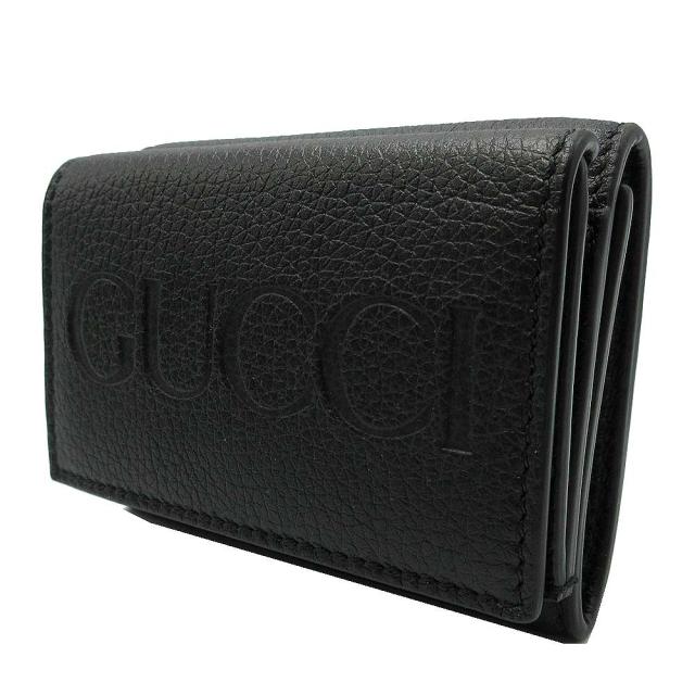 GUCCI(グッチ) 3つ折り財布 - 黒 レザー 194✨GUCCI✨グッチ 三つ折り