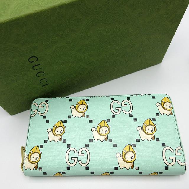 正規品Pikarar✖️Gucci アニマルプリント 長財布 グッチ ☆アニマルプリント レザー 偽物 ラウンドジップ 長財布