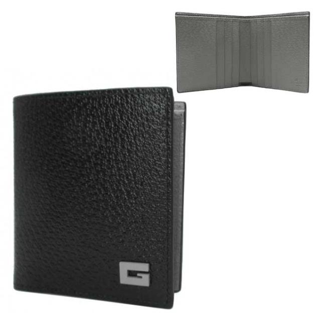 グッチ 財布 二つ折り財布 (小銭入れ無し) GUCCI G ロゴ レザー