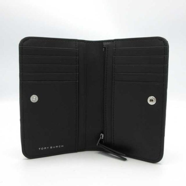 トリーバーチ　2つ折り　財布　マット　ブラック Tory Burch トリーバーチ 二つ折り財布 マットブラック ウォレット