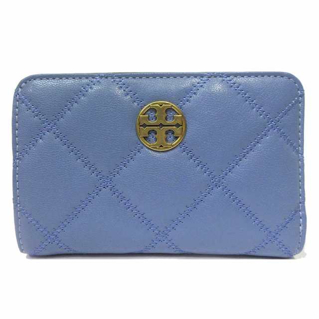 トリーバーチ 財布 二つ折り財布 TORY BURCH ウィラ キルティング調 ミディアム ウォレット 150077 0823 457 (ブルー系) アウトレット レ